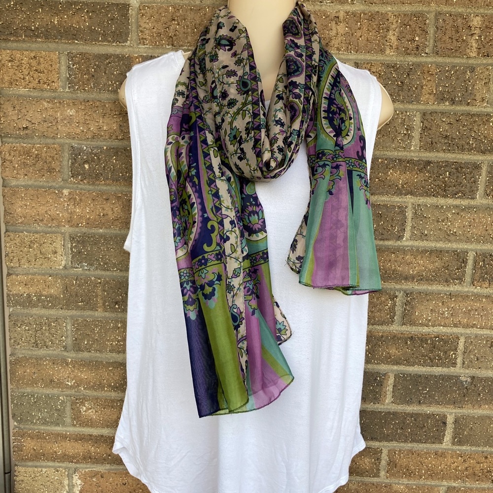 Flowy Sheer Chiffon Scarf
